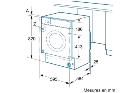 dimension machine à laver hublot